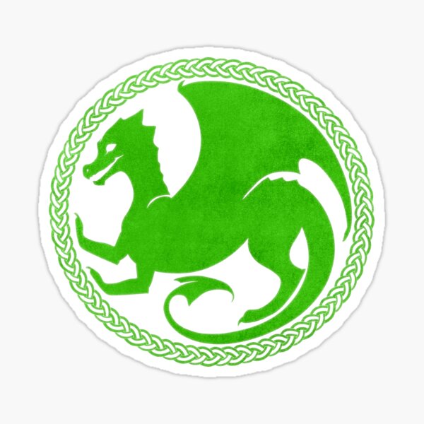Item preview, Green Dragon symbol within a celtic knotwork circle designed and sold by MHudsonArtist.