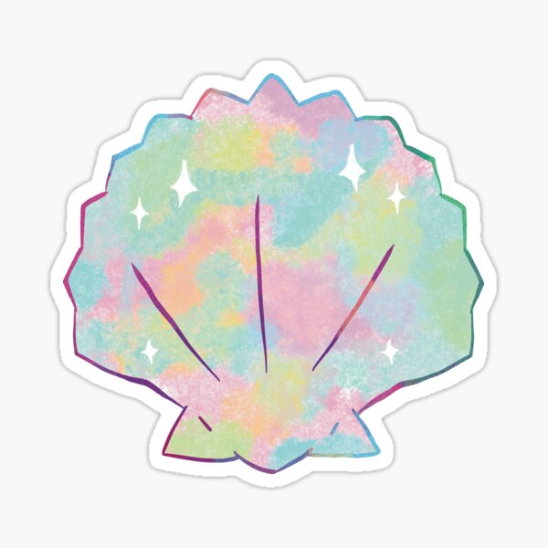 Item preview, Rainbow Watercolor Seashell  designed and sold by aquastarcove.