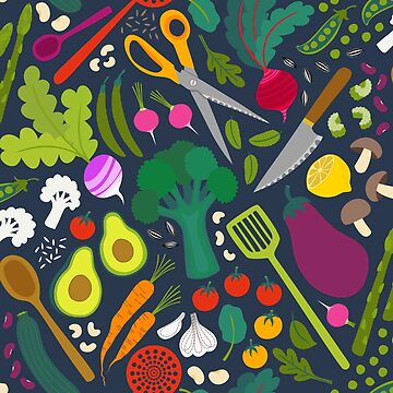 Artwork thumbnail, Fresh Veggies! - cute vegetable pattern by Cecca Designs by Cecca-Designs