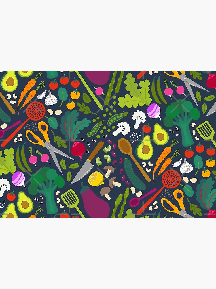 Thumbnail 3 of 3, Journal, Fresh Veggies! - cute vegetable pattern by Cecca Designs designed and sold by Cecca-Designs.