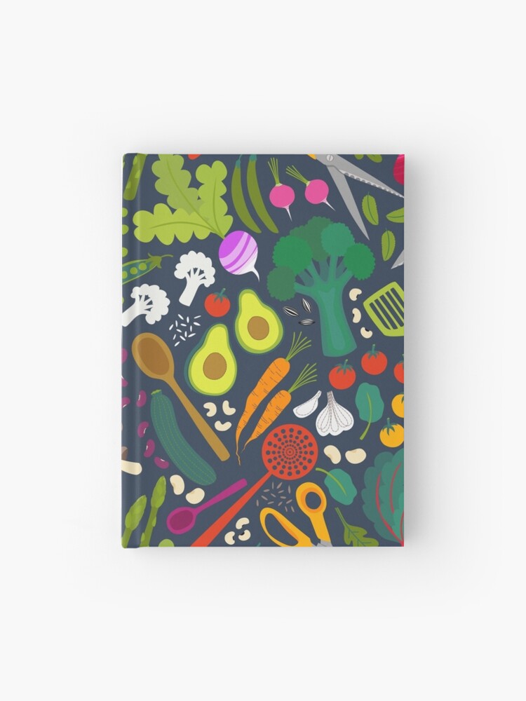 Thumbnail 1 of 3, Journal, Fresh Veggies! - cute vegetable pattern by Cecca Designs designed and sold by Cecca-Designs.