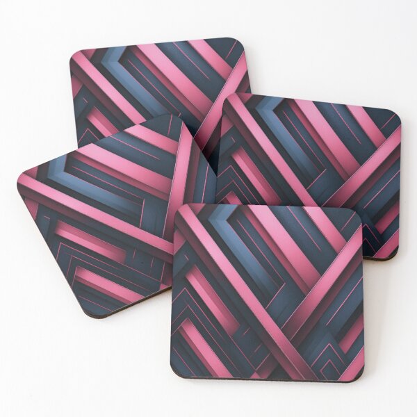 Item preview, Modern ABSTRACT linework, line art, black,and red, intersecting shapes and lines, classy, luxurious, triangle, ribbons  designed and sold by navitalidesign.