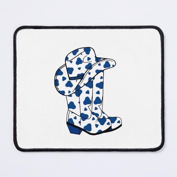 Item preview, Blue Cow Spots Cowboy Boots designed and sold by Sartoris Art.