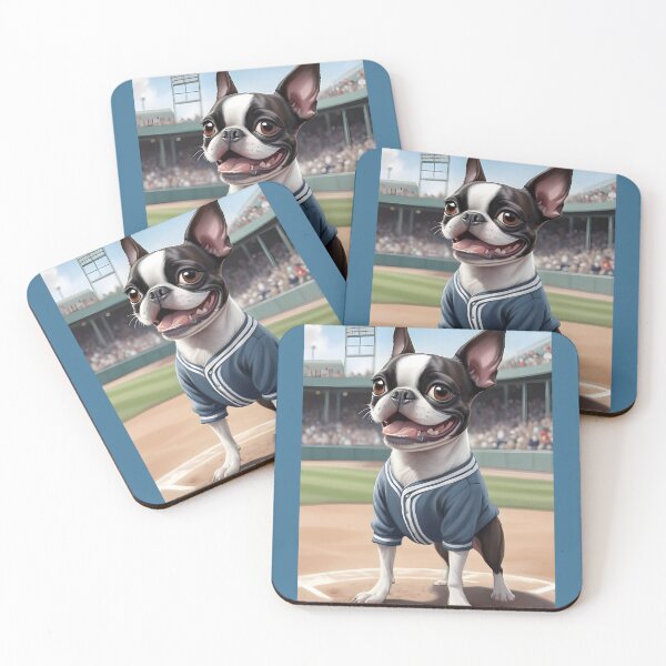 Item preview, Let's Play Ball, Man.... Baseball Boston Terriers designed and sold by Hall-O-Gram.