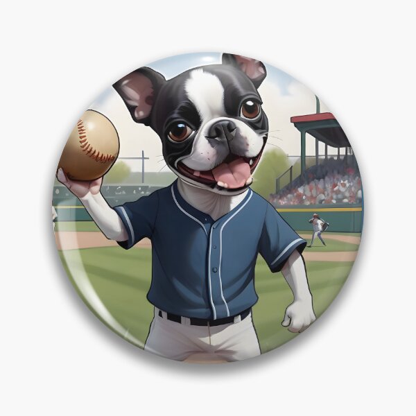 Item preview, Let's Play Ball, Man.... Baseball Boston Terriers designed and sold by Hall-O-Gram.