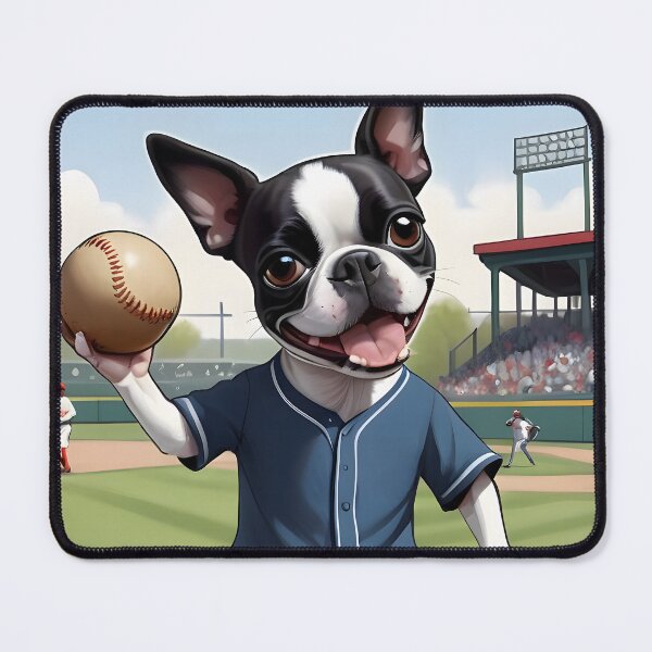 Item preview, Let's Play Ball, Man.... Baseball Boston Terriers designed and sold by Hall-O-Gram.