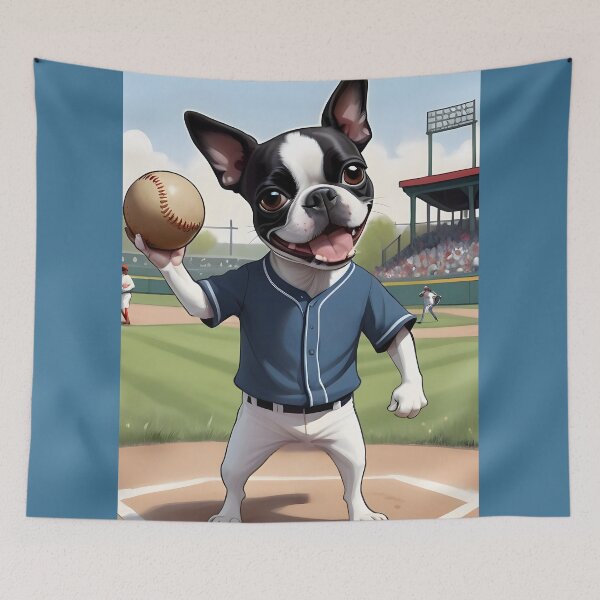 Item preview, Let's Play Ball, Man.... Baseball Boston Terriers designed and sold by Hall-O-Gram.
