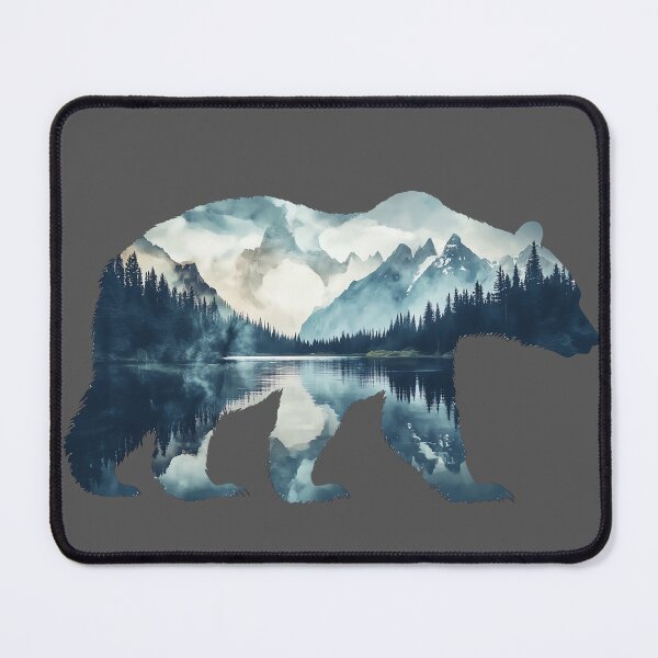 Item preview, Bear form with Moraine Lake scene, Mountain, National Park  designed and sold by PandaKunst.