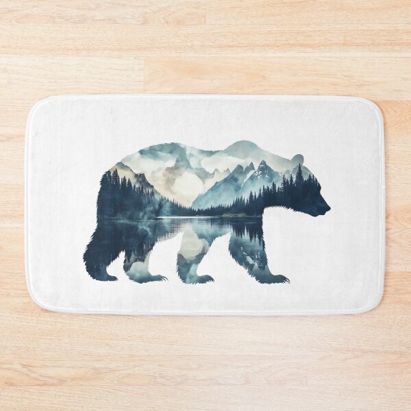 Item preview, Bear form with Moraine Lake scene, Mountain, National Park  designed and sold by PandaKunst.