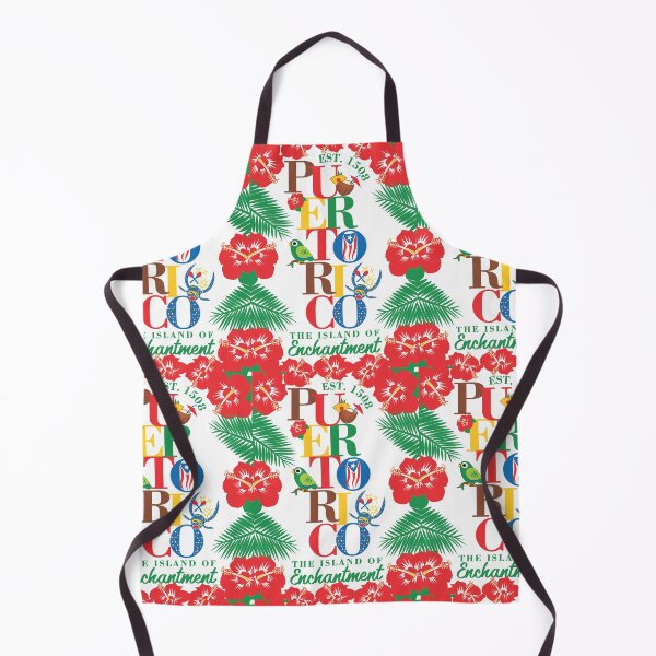 Item preview, Puerto Rico Island of Enchantment Flowers Flag Parrot Vejigante Hibiscus Pina Colada designed and sold by byDarling.