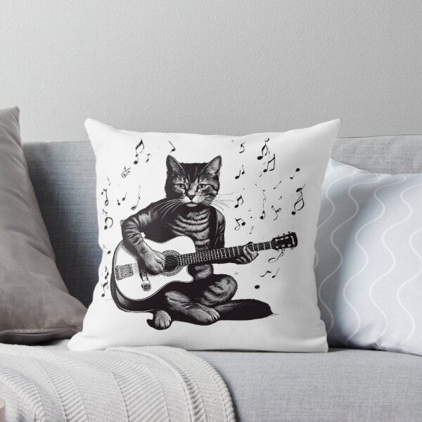 Item preview, Cat Guitar T-Shirt - Cat Playing Guitar Shirt - Men's Cat Shirt - Men's Graphic Tee - Cat Tshirt - Cat Gifts Music Gift  designed and sold by usa-Tshirt.