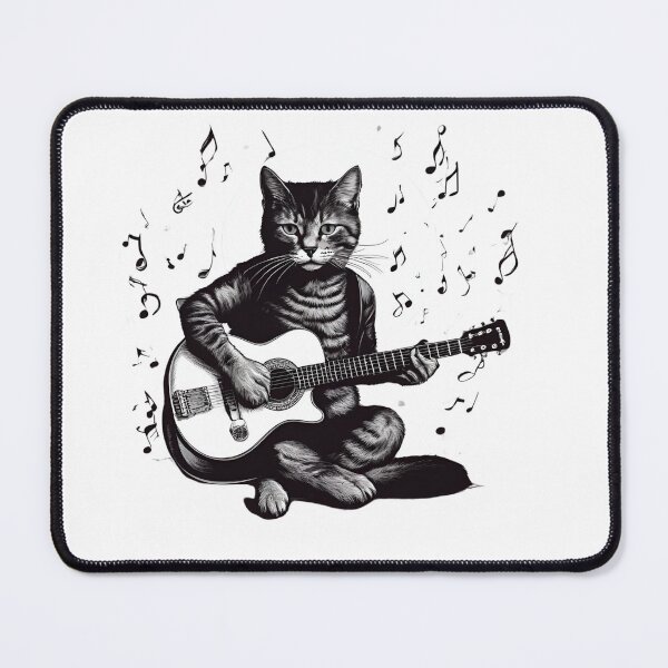 Item preview, Cat Guitar T-Shirt - Cat Playing Guitar Shirt - Men's Cat Shirt - Men's Graphic Tee - Cat Tshirt - Cat Gifts Music Gift designed and sold by usa-Tshirt.