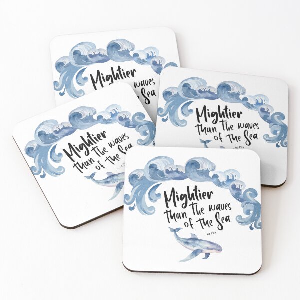 Item preview, Mightier Than The Waves Of The Sea - Psalm 93:4 - Black designed and sold by amazingjoy.