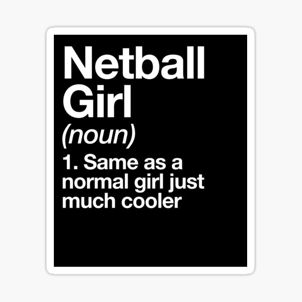 Vista previa del artículo con la obra «Definición de chica de netball Diseño deportivo divertido y atrevido», diseñado y vendido por yesqueen.
