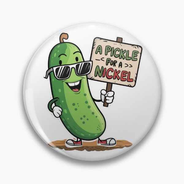 Item preview, Happy Pickle, a Pickle for a Nickel, Funny Pickle. designed and sold by KreativKulture.
