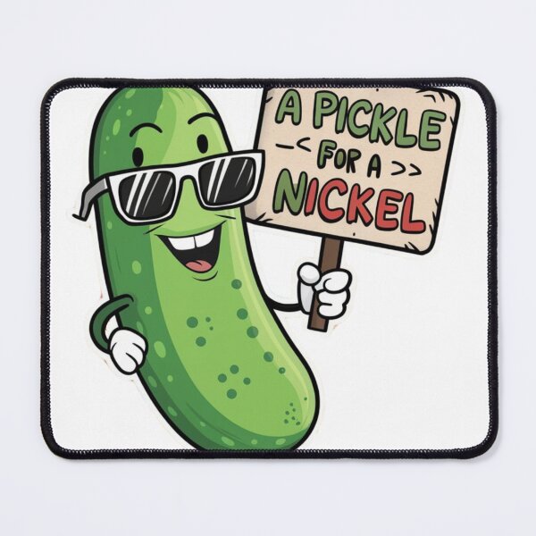 Item preview, Happy Pickle, a Pickle for a Nickel, Funny Pickle. designed and sold by KreativKulture.