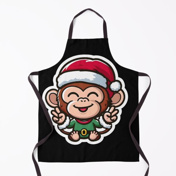 Item preview, Cute Monkey Santa Claus designed and sold by BDLuck2021.