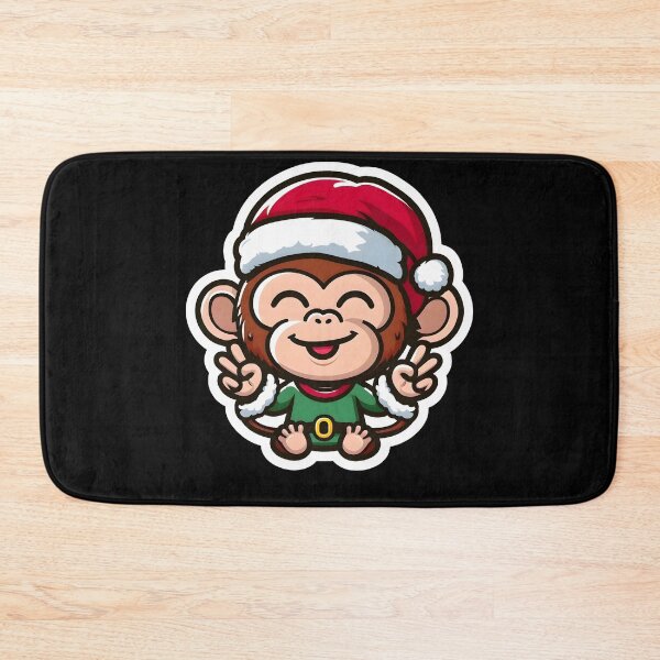 Item preview, Cute Monkey Santa Claus  designed and sold by BDLuck2021.