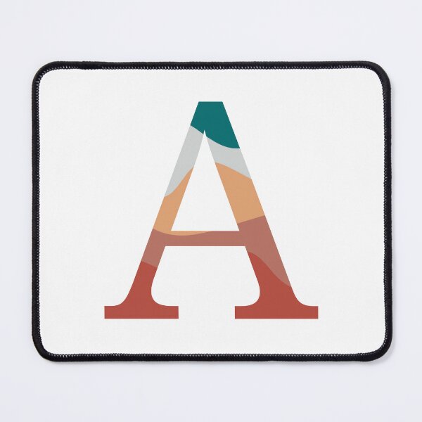 Item preview, A letter coral coloured wave initial sticker designed and sold by AmyJStickers.