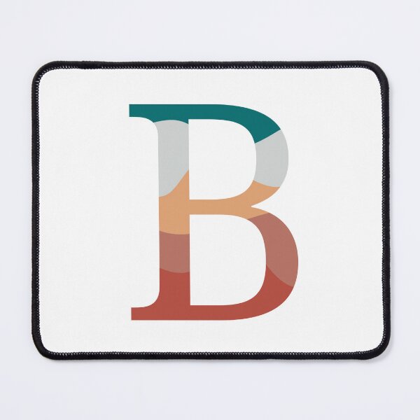 Item preview, B letter coral coloured wave initial sticker designed and sold by AmyJStickers.