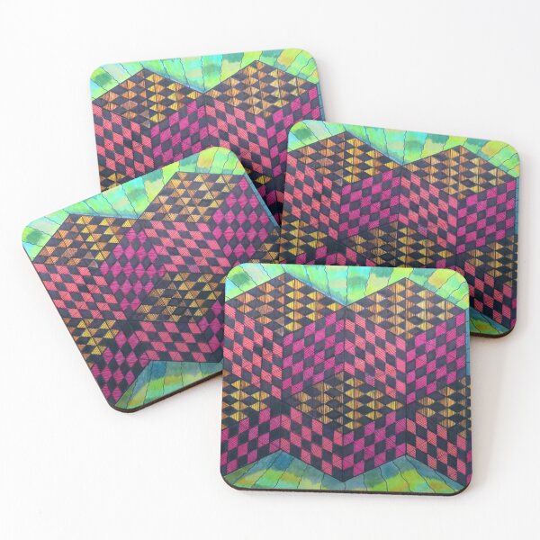Item preview, 866 - OP ART CUBES - DAVE EDWARDS - MIXED MEDIA - 2024 designed and sold by BLYTHART.