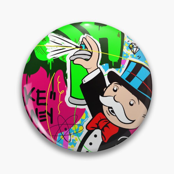 Item preview, Monopoly Man Spray Painting the Word 'CASH' designed and sold by DonVivaldo.