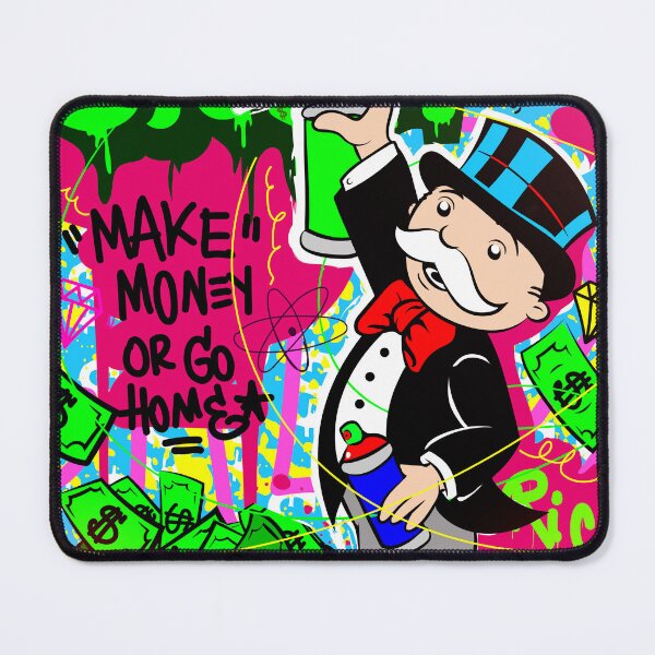 Item preview, Monopoly Man Spray Painting the Word 'CASH' designed and sold by DonVivaldo.
