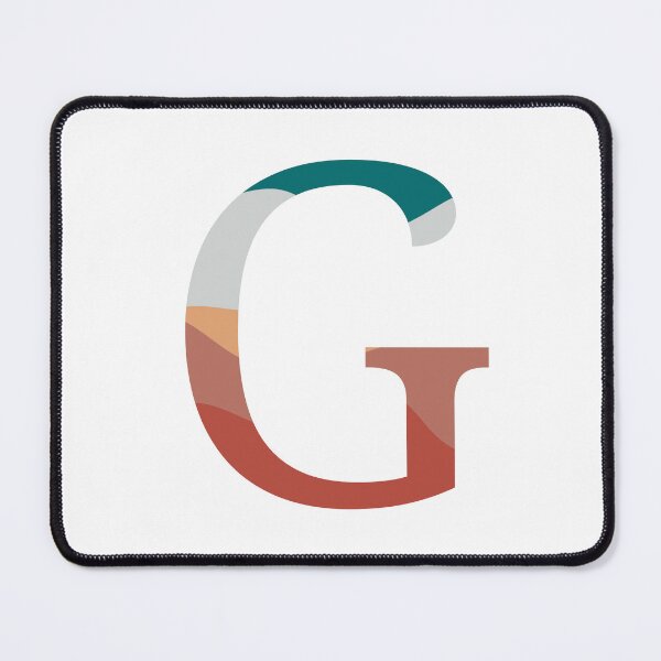 Item preview, G letter coral coloured wave initial sticker designed and sold by AmyJStickers.