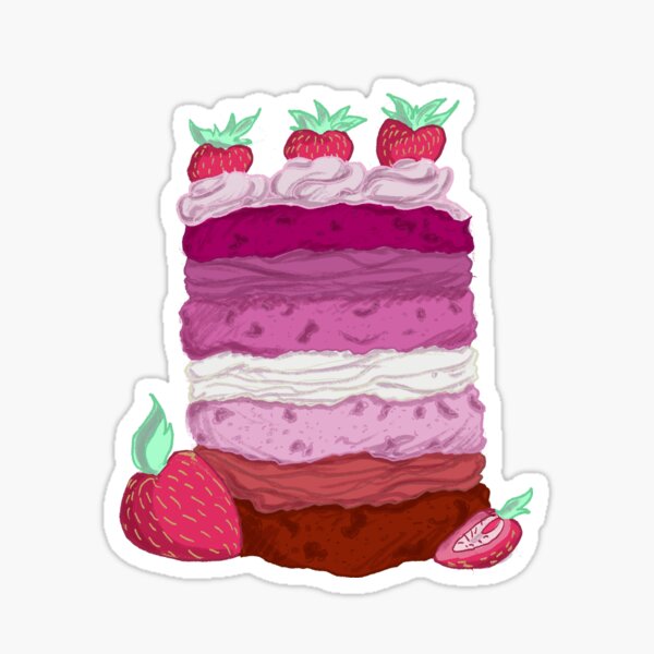 Lesbian Short Cake Sticker