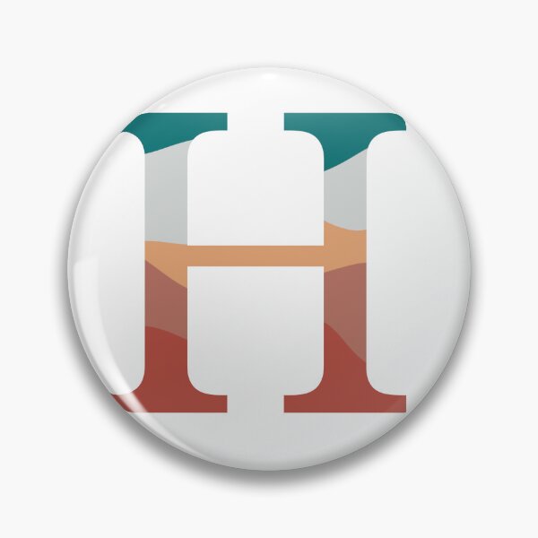 Item preview, H letter coral coloured wave initial sticker designed and sold by AmyJStickers.