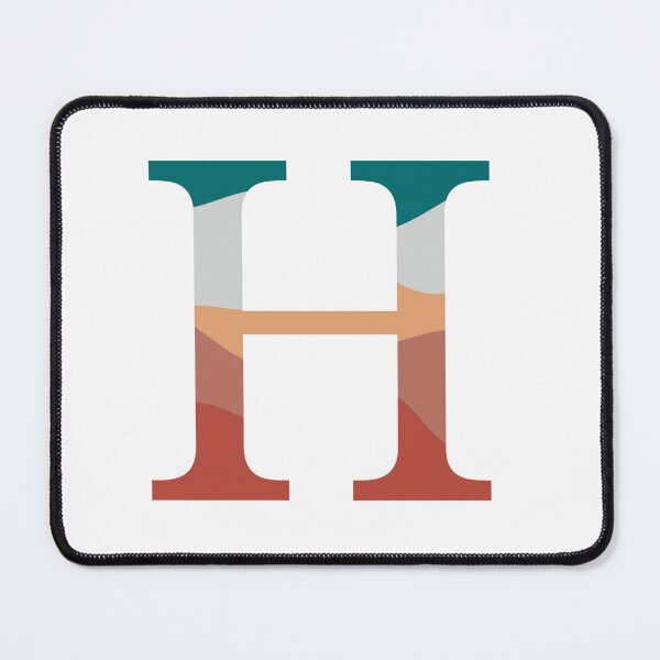 Item preview, H letter coral coloured wave initial sticker designed and sold by AmyJStickers.