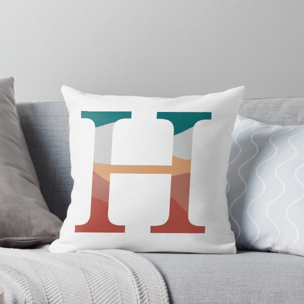 Item preview, H letter coral coloured wave initial sticker designed and sold by AmyJStickers.