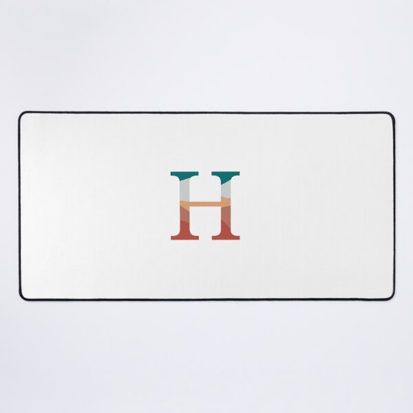 Item preview, H letter coral coloured wave initial sticker designed and sold by AmyJStickers.
