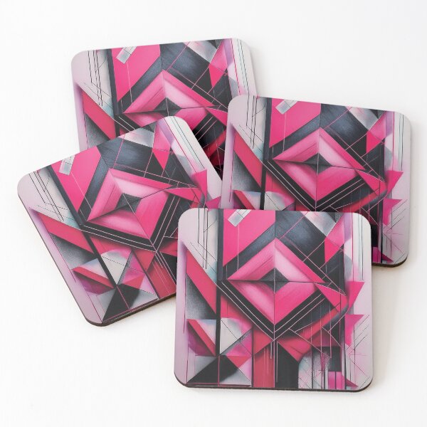 Item preview, Geometric Modern ABSTRACT linework, line art, black,and red, intersecting shapes and lines, classy, diamond luxurious, architecture 3 designed and sold by navitalidesign.