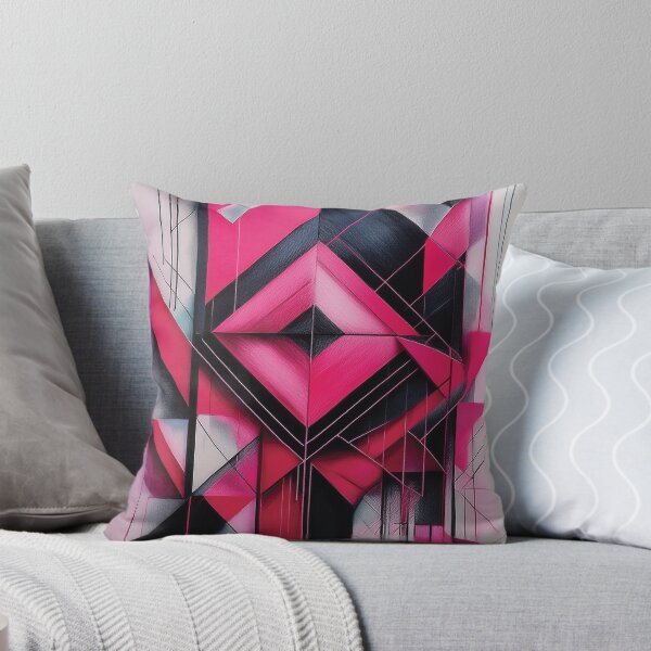 Item preview, Geometric Modern ABSTRACT linework, line art, black,and red, intersecting shapes and lines, classy, diamond luxurious, architecture 3 designed and sold by navitalidesign.