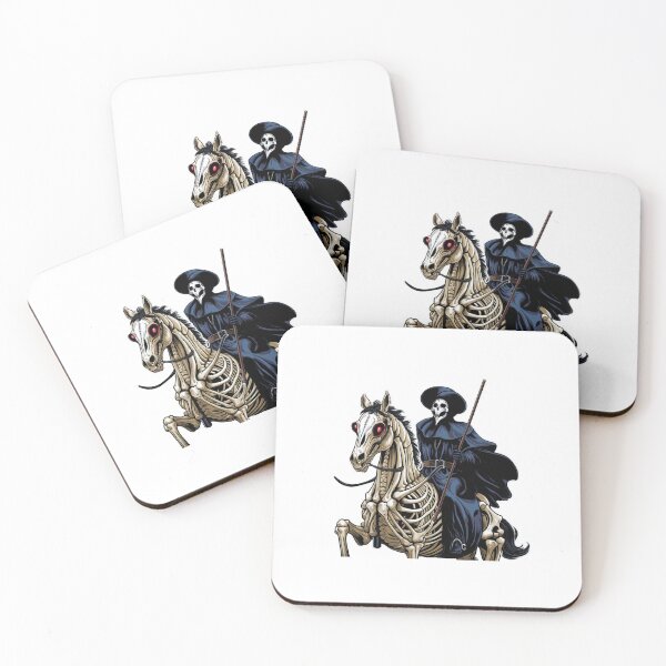 Item preview, Black Death On Horse Sticker designed and sold by FunShop123.