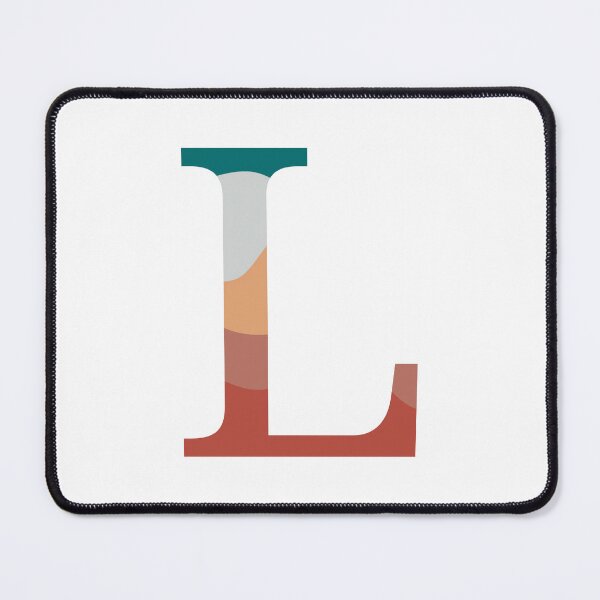 Item preview, L letter coral coloured wave initial sticker designed and sold by AmyJStickers.