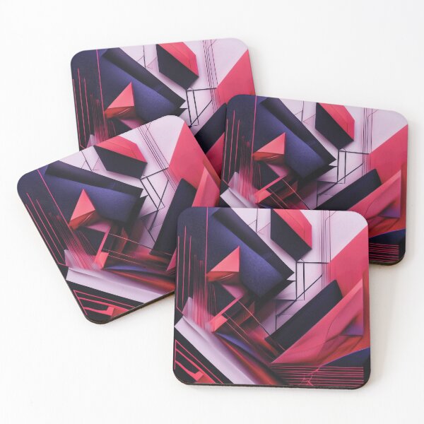 Item preview, Geometric Modern ABSTRACT linework, line art, black,and red, intersecting shapes and lines, classy, diamond luxurious, architecture 5 designed and sold by navitalidesign.