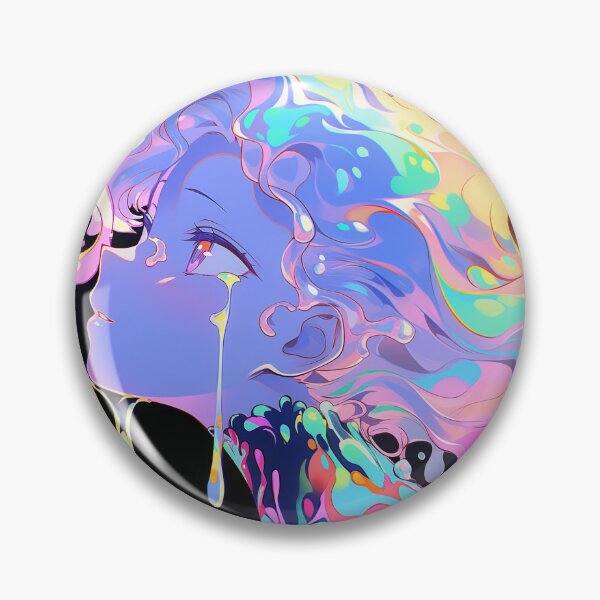 Item preview, Surreal Psychedelic Slime Anime Girl designed and sold by bubblegoth.