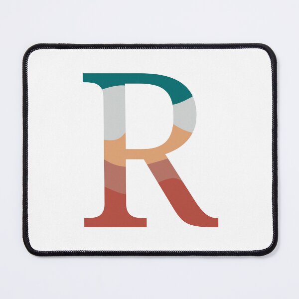 Item preview, R letter coral coloured wave initial sticker designed and sold by AmyJStickers.