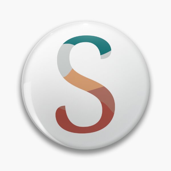 Item preview, S letter coral coloured wave initial sticker designed and sold by AmyJStickers.