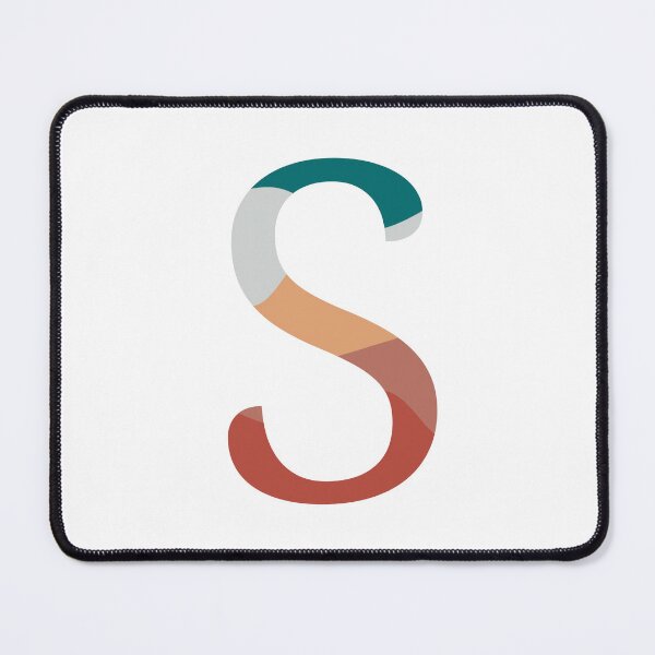 Item preview, S letter coral coloured wave initial sticker designed and sold by AmyJStickers.