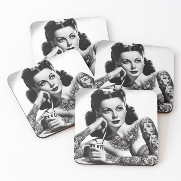 Item preview, Vintage Inked Woman designed and sold by PulpVintage.