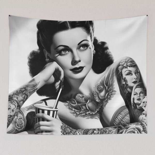 Item preview, Vintage Inked Woman designed and sold by PulpVintage.