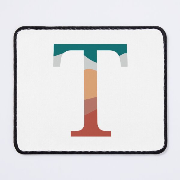 Item preview, T letter coral coloured wave initial sticker designed and sold by AmyJStickers.