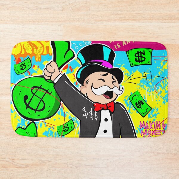 Item preview, Monopoly Man colorful artwork holding $ money designed and sold by DonVivaldo.