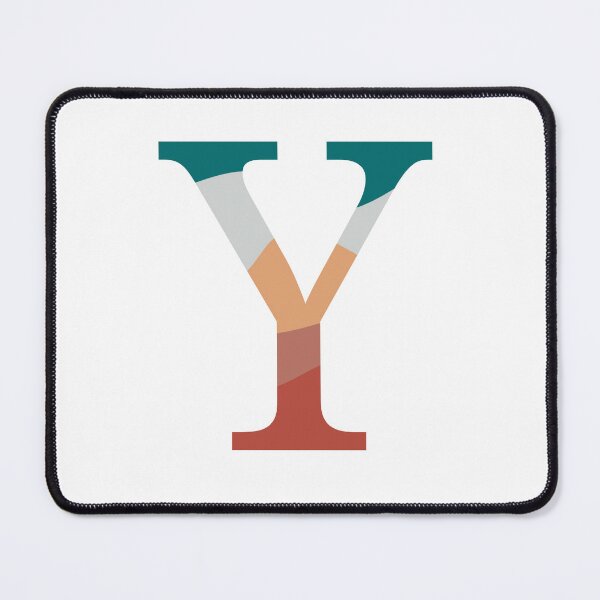 Item preview, Y letter coral coloured wave initial sticker designed and sold by AmyJStickers.