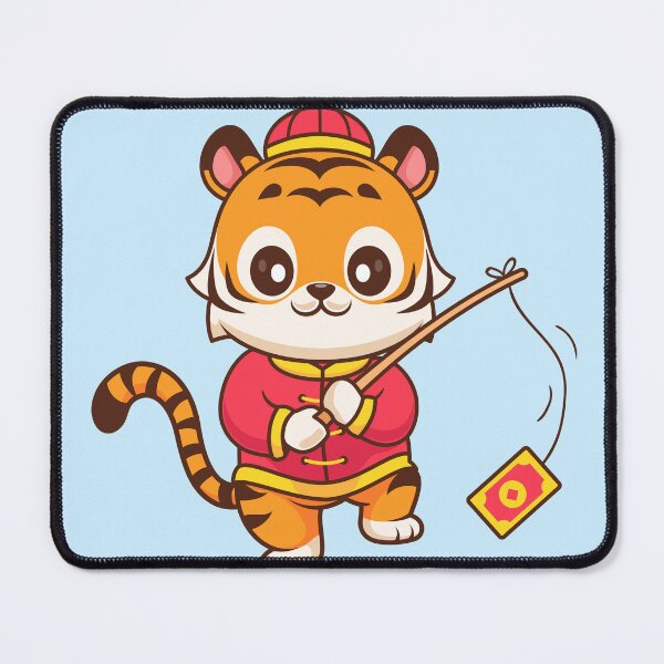 Item preview, Cute Chinese Tiger Fishing for Angpao Cartoon Vector Icon Illustration designed and sold by hjian8219.