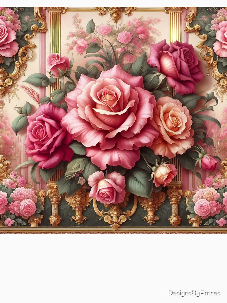 Thumbnail 6 of 6, Pullover Hoodie, Pink Roses & Rococo designed and sold by DesignsByPrnces.