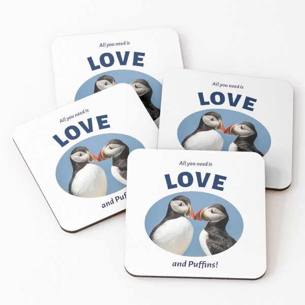 Item preview, All you need is LOVE and Puffins designed and sold by Lisajarosik.